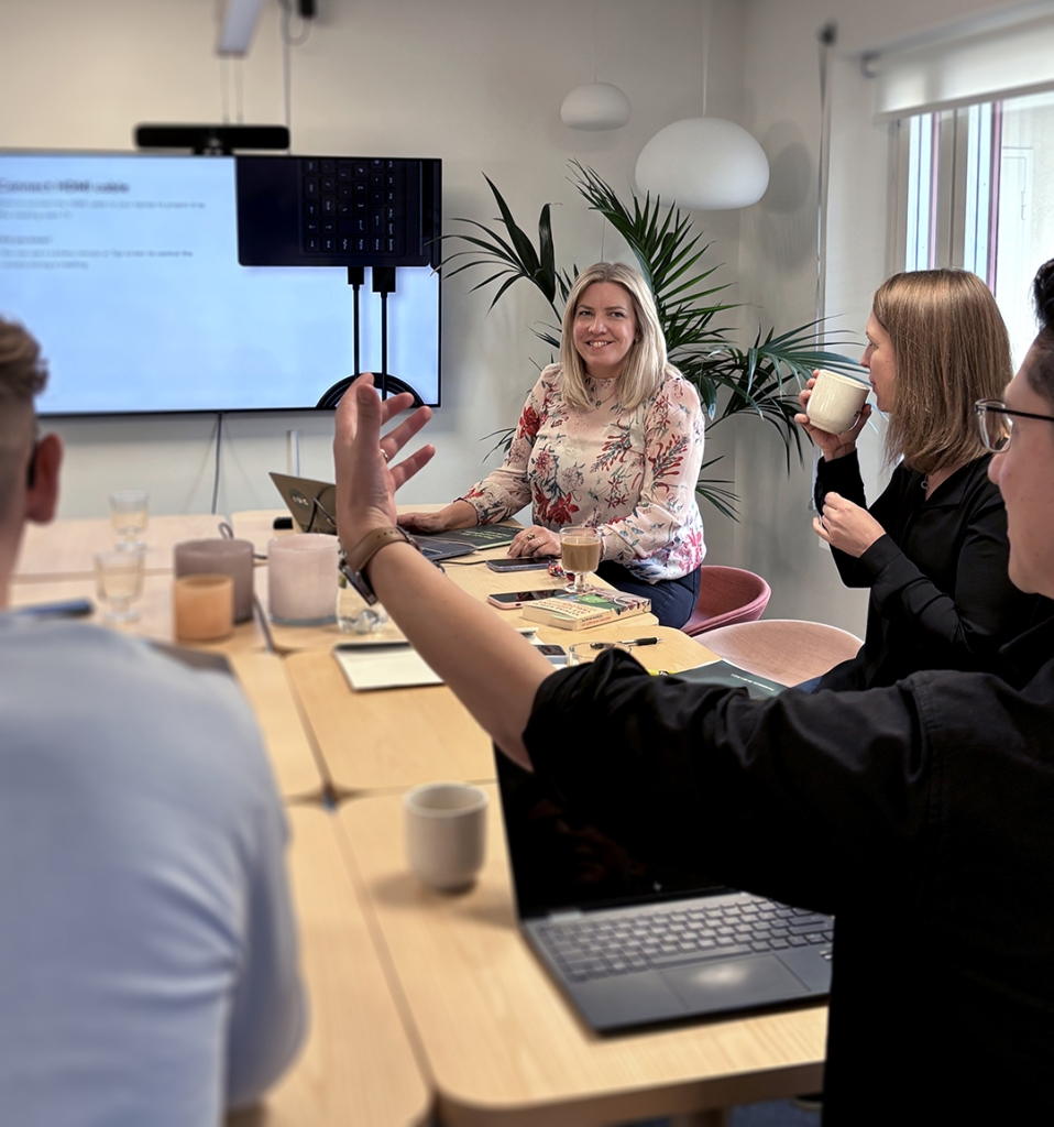 IUC Norr arbetsmöte, vd Maria Enholm presenterar.